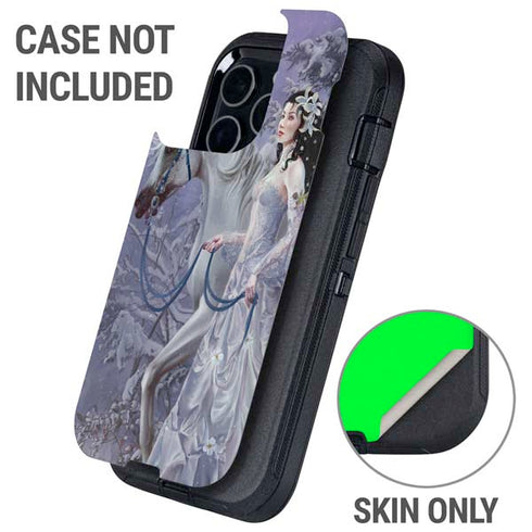 Fairy with Horse in Snow by Nene Thomas Otterbox Defender iPhone Skin