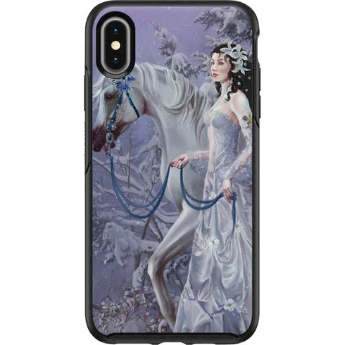 Fairy with Horse in Snow by Nene Thomas Otterbox Symmetry iPhone Skin
