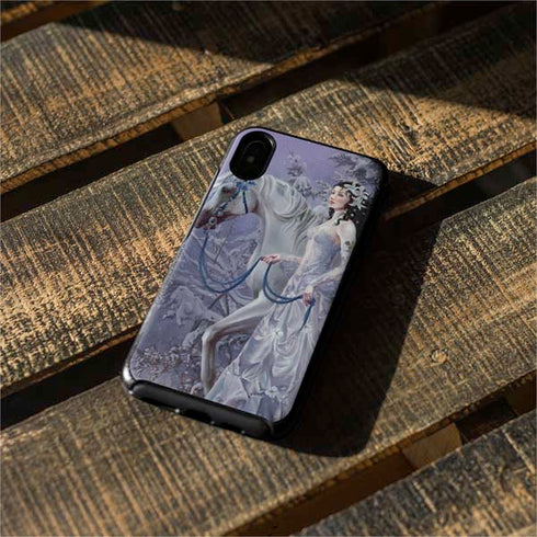 Fairy with Horse in Snow by Nene Thomas Otterbox Symmetry iPhone Skin