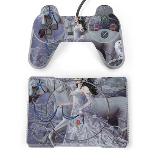 Fairy with Horse in Snow by Nene Thomas PlayStation Classic Bundle Skin