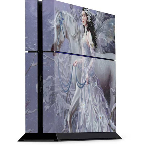 Fairy with Horse in Snow by Nene Thomas PS4 Console Skin