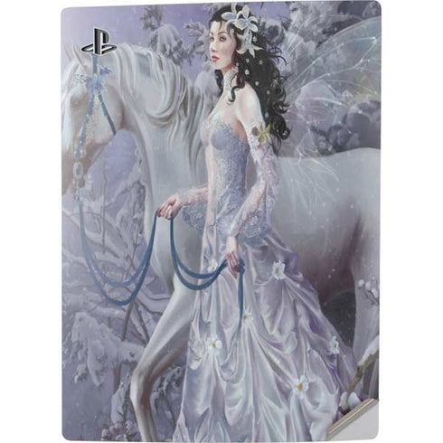 Fairy with Horse in Snow by Nene Thomas PS5 Digital Edition Console Skin