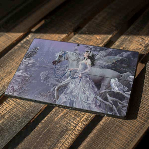 Fairy with Horse in Snow by Nene Thomas Surface Pro 7 Skin