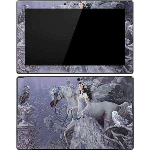 Fairy with Horse in Snow by Nene Thomas Surface Pro Tablet Skin