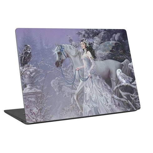 Fairy with Horse in Snow by Nene Thomas Universal Laptop 14in (11.4 x 8.2in) Skin