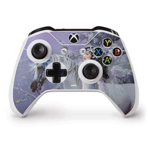 Fairy with Horse in Snow by Nene Thomas Xbox One S Controller Skin