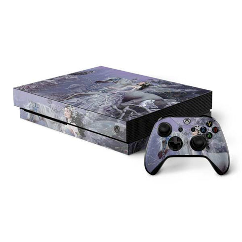Fairy with Horse in Snow by Nene Thomas Xbox One X Bundle Skin