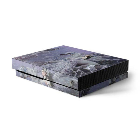 Fairy with Horse in Snow by Nene Thomas Xbox One X Console Skin