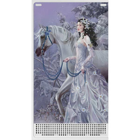 Fairy with Horse in Snow by Nene Thomas Xbox Series S Console Skin