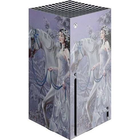 Fairy with Horse in Snow by Nene Thomas Xbox Series X Console Skin