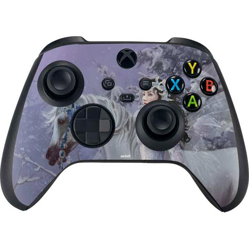 Fairy with Horse in Snow by Nene Thomas Xbox Series X Controller Skin