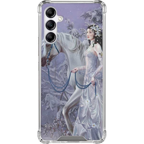 Fairy with Horse in Snow by Nene Thomas Galaxy A15 5G Clear Case