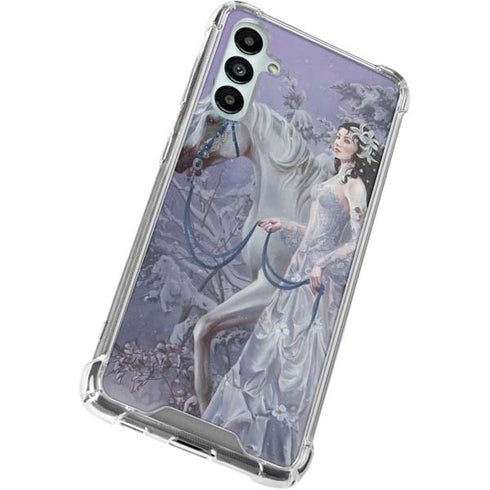 Fairy with Horse in Snow by Nene Thomas Galaxy A15 5G Clear Case