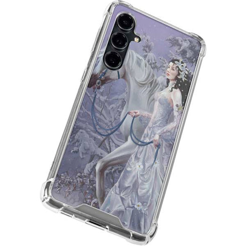 Fairy with Horse in Snow by Nene Thomas Galaxy S23 FE Clear Case