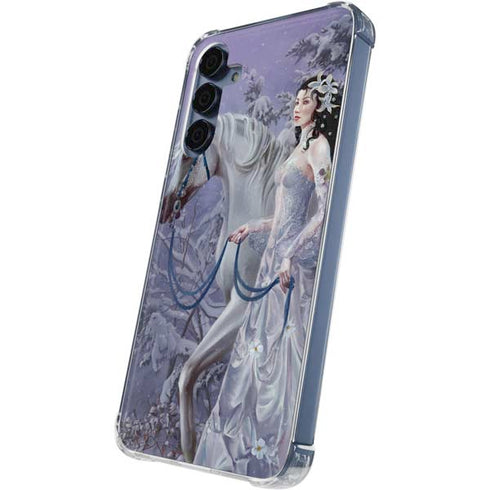 Fairy with Horse in Snow by Nene Thomas Galaxy S24 Clear Case