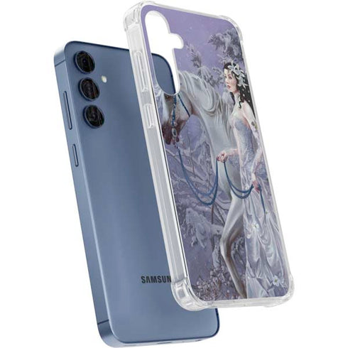 Fairy with Horse in Snow by Nene Thomas Galaxy S24 Clear Case