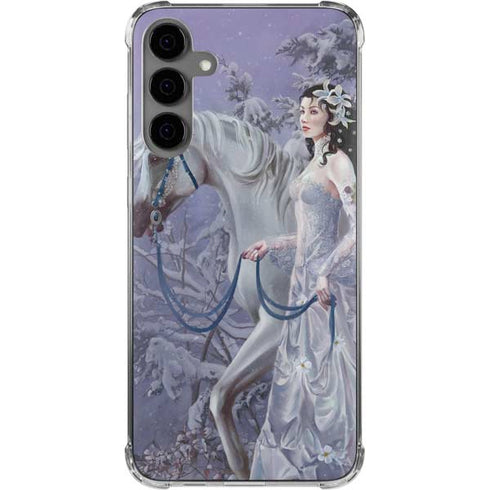Fairy with Horse in Snow by Nene Thomas Galaxy S24 Plus Clear Case
