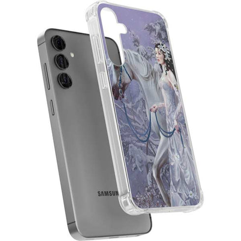 Fairy with Horse in Snow by Nene Thomas Galaxy S24 Plus Clear Case