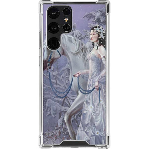 Fairy with Horse in Snow by Nene Thomas Galaxy S24 Ultra Clear Case