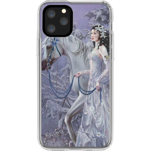 Fairy with Horse in Snow by Nene Thomas iPhone 11 Pro Clear Case