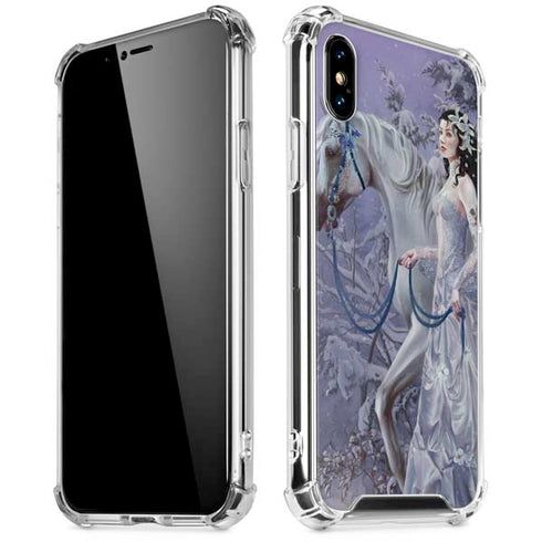 Fairy with Horse in Snow by Nene Thomas iPhone XS Max Clear Case
