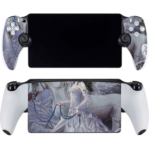 Fairy with Horse in Snow by Nene Thomas PlayStation Portal Remote Player Skin