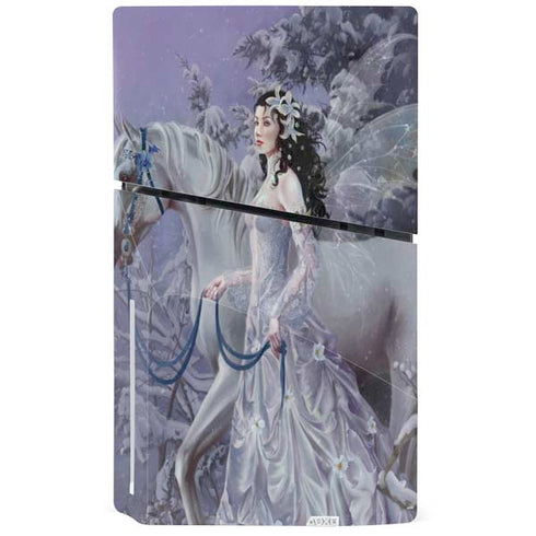 Fairy with Horse in Snow by Nene Thomas PS5 Slim Disk Bundle Skin