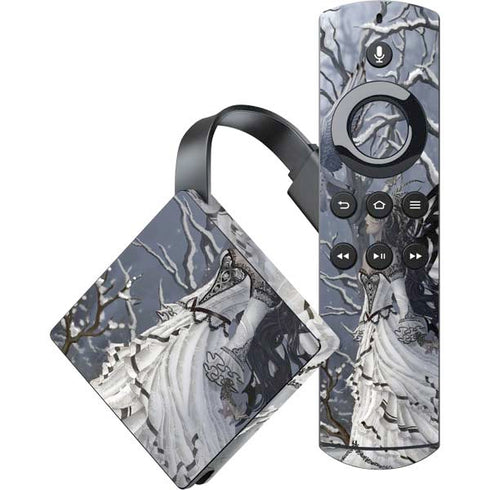 Fairy with Owl in Snow by Nene Thomas Amazon Fire TV Skin