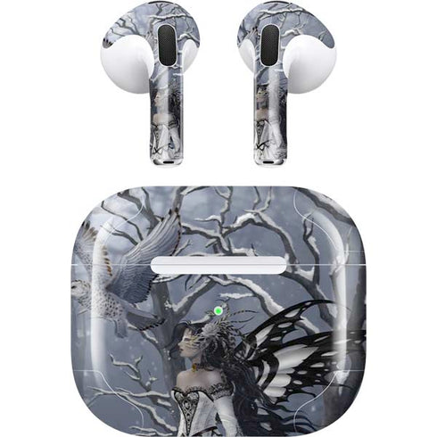 Fairy with Owl in Snow by Nene Thomas Apple AirPods (3rd Gen 2021) Skin