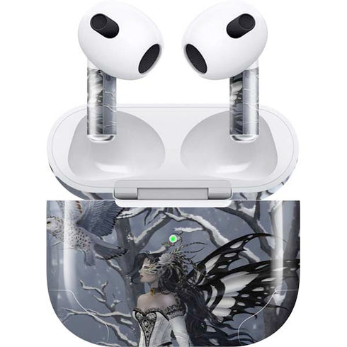 Fairy with Owl in Snow by Nene Thomas Apple AirPods (3rd Gen 2021) Skin