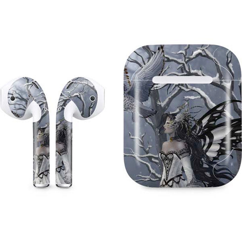 Fairy with Owl in Snow by Nene Thomas Apple AirPods Skin