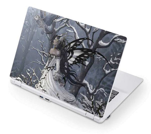 Fairy with Owl in Snow by Nene Thomas Acer Chromebook Skin