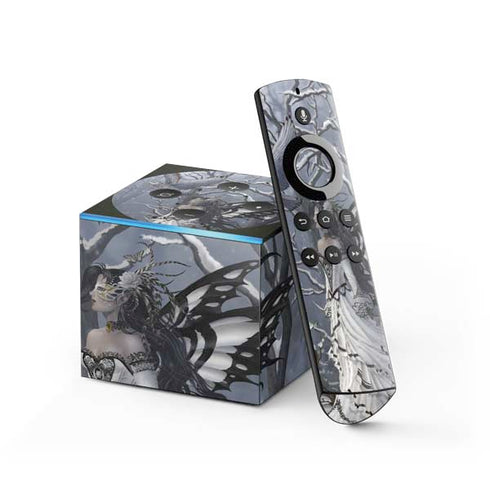 Fairy with Owl in Snow by Nene Thomas Fire TV Cube Skin