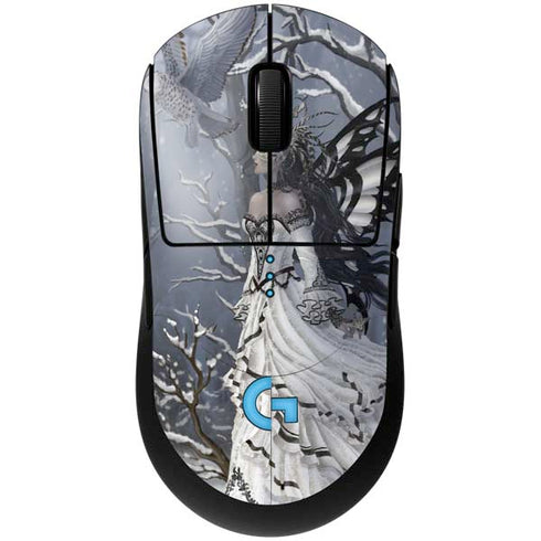 Fairy with Owl in Snow by Nene Thomas G Pro Wireless Gaming Mouse Skin