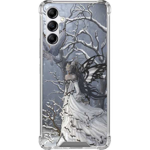 Fairy with Owl in Snow by Nene Thomas Galaxy A14 5G Clear Case
