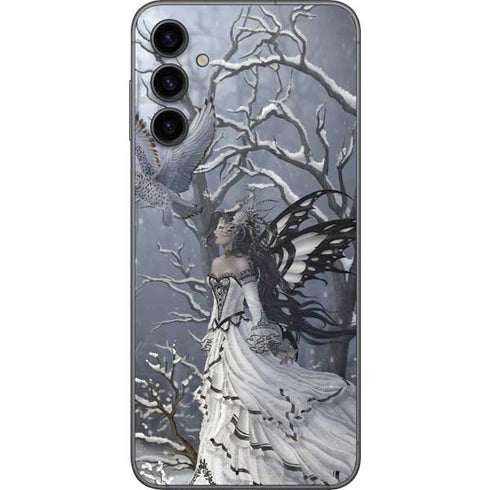 Fairy with Owl in Snow by Nene Thomas Galaxy A14 5G Skin