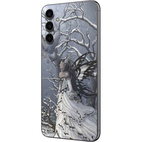 Fairy with Owl in Snow by Nene Thomas Galaxy A14 5G Skin