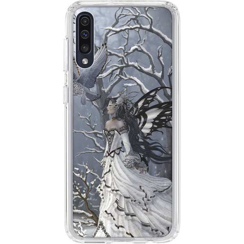 Fairy with Owl in Snow by Nene Thomas Galaxy A50 Clear Case