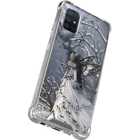 Fairy with Owl in Snow by Nene Thomas Galaxy A51 5G Clear Case