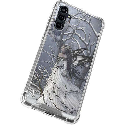 Fairy with Owl in Snow by Nene Thomas Galaxy A54 5G Clear Case