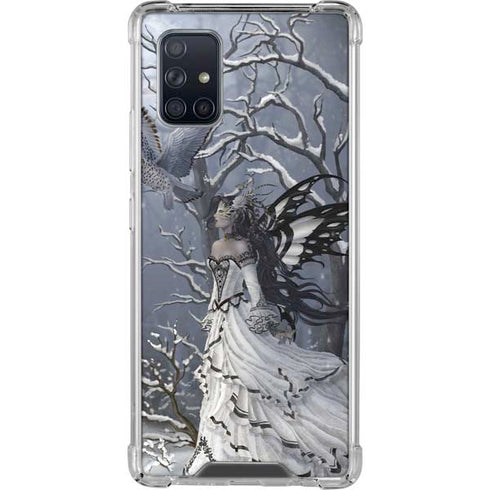 Fairy with Owl in Snow by Nene Thomas Galaxy A71 5G Clear Case