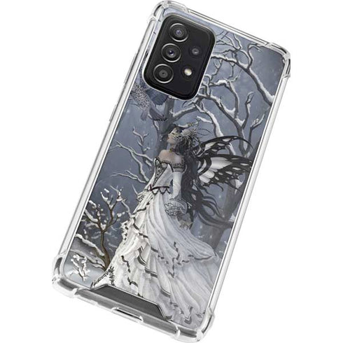 Fairy with Owl in Snow by Nene Thomas Galaxy A72 5G Clear Case