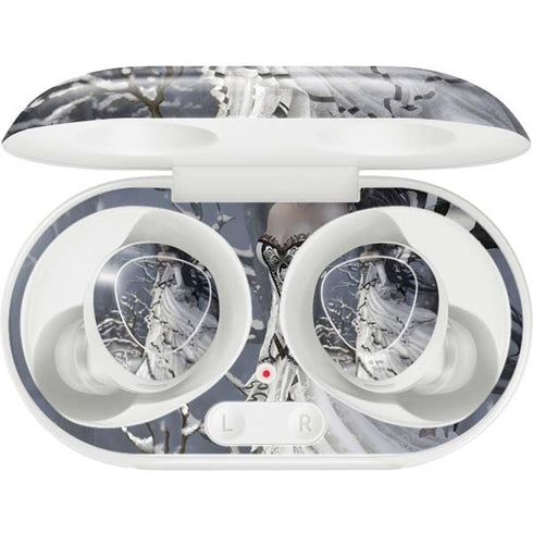 Fairy with Owl in Snow by Nene Thomas Galaxy Buds Plus Skin