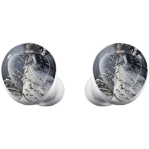 Fairy with Owl in Snow by Nene Thomas Galaxy Buds Plus Skin