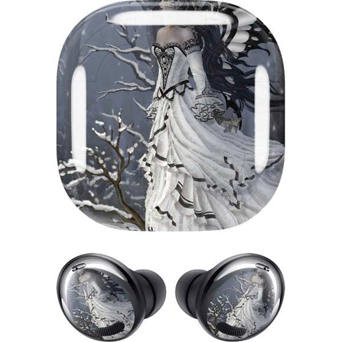 Fairy with Owl in Snow by Nene Thomas Galaxy Buds Pro Skin