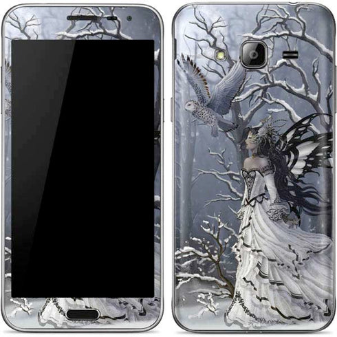 Fairy with Owl in Snow by Nene Thomas Galaxy J3 Skin