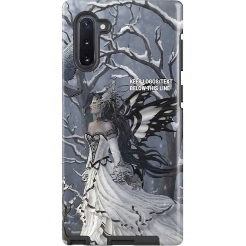 Fairy with Owl in Snow by Nene Thomas Galaxy Note 10 Pro Case