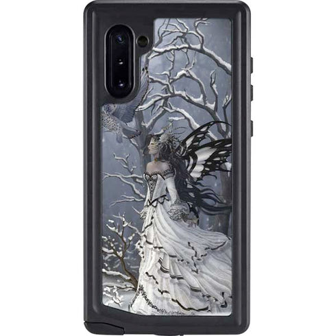 Fairy with Owl in Snow by Nene Thomas Galaxy Note 10 Waterproof Case