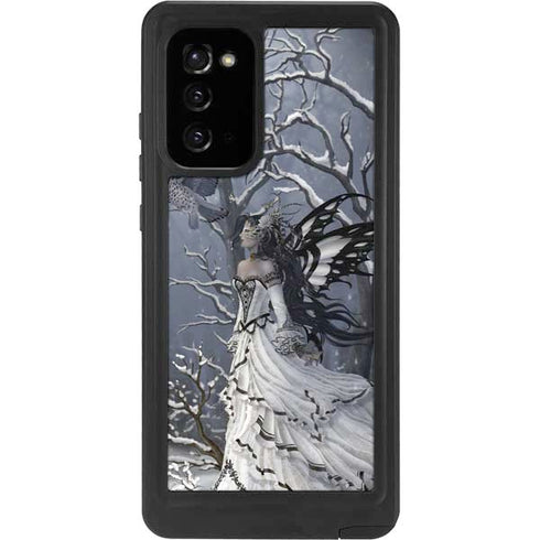 Fairy with Owl in Snow by Nene Thomas Galaxy Note20 5G Waterproof Case