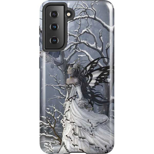 Fairy with Owl in Snow by Nene Thomas Galaxy S21 5G Pro Case